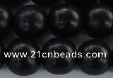 CEY08 15.5 inches 18mm round black ebony wood beads wholesale