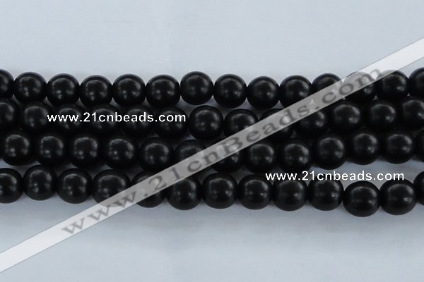 CEY08 15.5 inches 18mm round black ebony wood beads wholesale