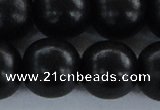 CEY09 15.5 inches 20mm round black ebony wood beads wholesale