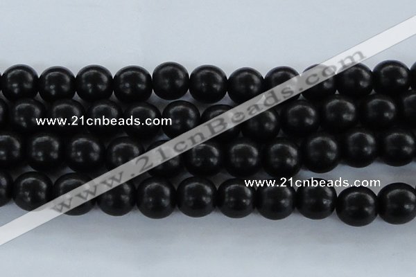 CEY09 15.5 inches 20mm round black ebony wood beads wholesale