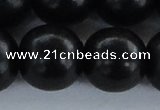 CEY10 15.5 inches 25mm round black ebony wood beads wholesale