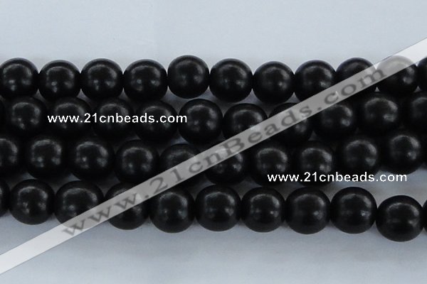 CEY10 15.5 inches 25mm round black ebony wood beads wholesale