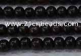 CEY51 15.5 inches 6mm round ebony wood beads wholesale