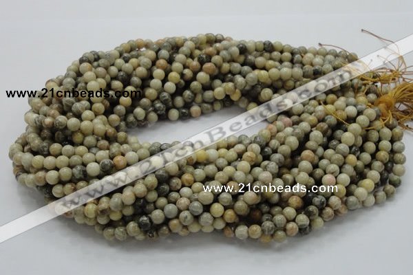 CFA02 15.5 inches 6mm round chrysanthemum agate gemstone beads