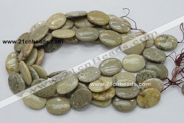 CFA12 15.5 inches 22*30mm oval chrysanthemum agate gemstone beads