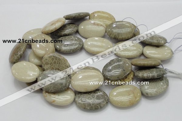 CFA14 15.5 inches 30*40mm oval chrysanthemum agate gemstone beads