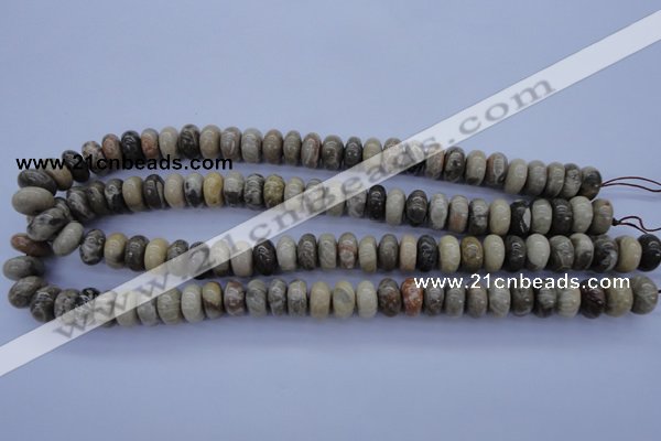 CFA204 15.5 inches 6*14mm rondelle chrysanthemum agate beads