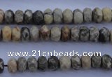 CFA209 15.5 inches 5*8mm faceted rondelle chrysanthemum agate beads