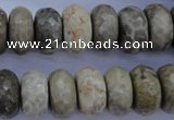 CFA213 15.5 inches 8*16mm faceted rondelle chrysanthemum agate beads