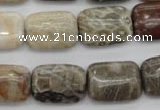 CFA222 15.5 inches 13*18mm rectangle chrysanthemum agate beads