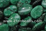 CFA71 15.5 inches 12*18mm oval green chrysanthemum agate beads