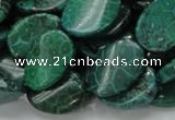 CFA72 15.5 inches 15*20mm twisted oval green chrysanthemum agate beads