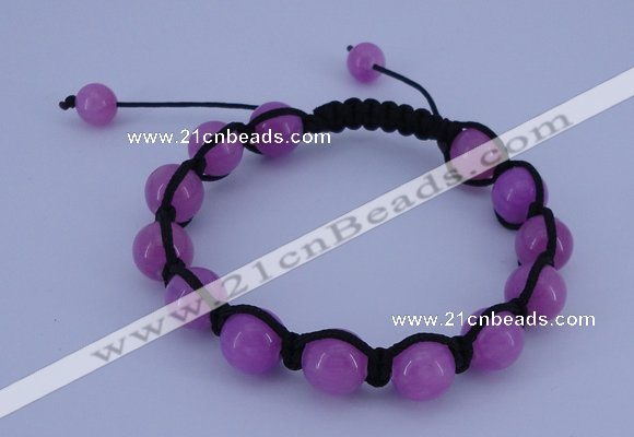 CFB500 10mm round candy jade beads adjustable bracelet wholesale