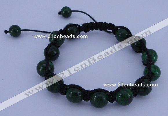 CFB502 10mm round candy jade beads adjustable bracelet wholesale