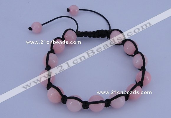 CFB504 10mm round candy jade beads adjustable bracelet wholesale