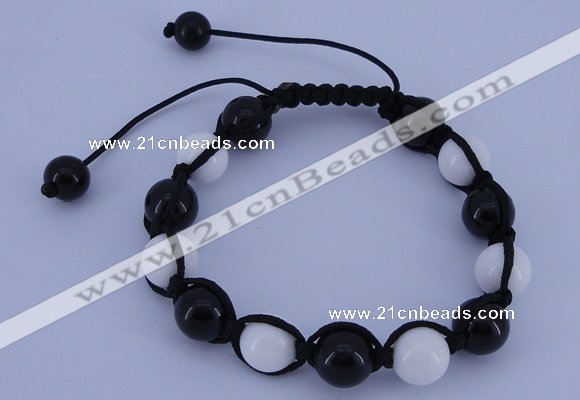 CFB506 10mm round candy jade beads adjustable bracelet wholesale