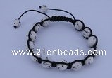 CFB508 10mm round turquoise beads adjustable bracelet wholesale