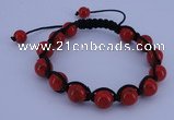 CFB510 10mm round turquoise beads adjustable bracelet wholesale