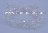 CFB580 8*10mm faceted rondelle crystal beads adjustable bracelet