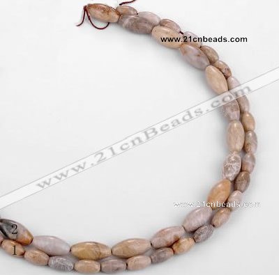 CFC54 15.5 inches rice shape coral fossil jasper beads wholesale