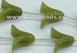 CFG10 15.5 inches 20*26mm carved flower Korean jade beads