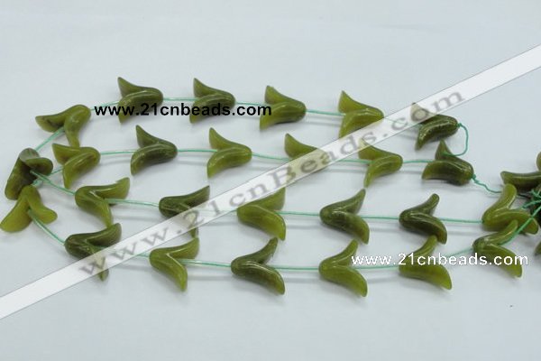 CFG10 15.5 inches 20*26mm carved flower Korean jade beads