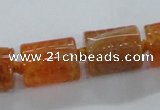 CFG1101 15.5 inches 15*20mm carved tube agate gemstone beads