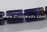 CFG1104 15.5 inches 15*20mm carved tube agate gemstone beads