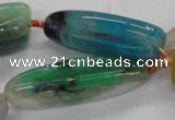 CFG1118 15.5 inches 15*40mm - 15*55mm carved rice agate beads