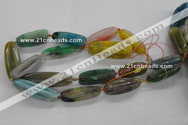 CFG1118 15.5 inches 15*40mm - 15*55mm carved rice agate beads