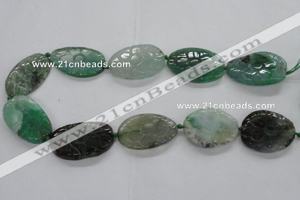 CFG1180 15.5 inches 25*38mm – 28*40mm carved freeform agate beads