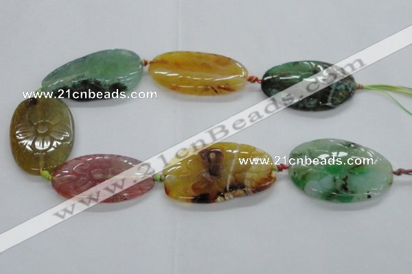 CFG1181 15.5 inches 25*40mm – 35*50mm carved freeform agate beads