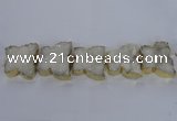 CFG1190 7.5 inches 40*45mm - 45*55mm butterfly druzy agate beads