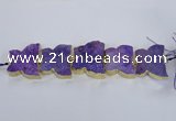 CFG1192 7.5 inches 40*45mm - 45*55mm butterfly druzy agate beads