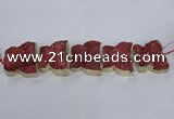 CFG1193 7.5 inches 40*45mm - 45*55mm butterfly druzy agate beads