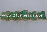 CFG1195 7.5 inches 40*45mm - 45*55mm butterfly druzy agate beads