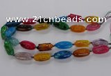 CFG1228 15.5 inches 15*30mm carved oval agate gemstone beads