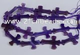 CFG1232 15.5 inches 32*45mm - 35*48mm cross dragon veins agate beads