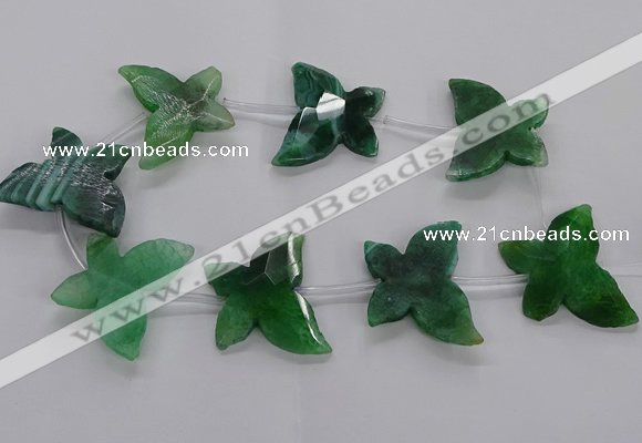 CFG1251 15.5 inches 30*45mm - 35*45mm carved butterfly agate beads