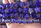 CFG1302 15.5 inches 15mm carved star lapis lazuli gemstone beads