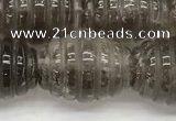 CFG1501 15.5 inches 15*20mm carved rice smoky quartz beads