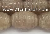 CFG1505 15.5 inches 15*20mm carved rice strawberry quartz beads