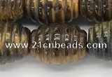 CFG1508 15.5 inches 15*20mm carved rice tiger eye beads