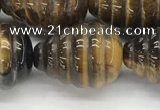 CFG1519 15.5 inches 15*20mm carved teardrop tiger eye beads