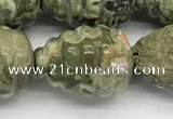 CFG1520 15.5 inches 15*20mm carved teardrop rhyolite gemstone beads