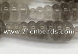 CFG1525 15.5 inches 10*35mm carved teardrop smoky quartz beads