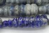 CFG1533 15.5 inches 10*35mm carved teardrop lapis lazuli beads