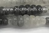 CFG1541 15.5 inches 10*30mm carved rice cloudy quartz beads