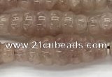 CFG1542 15.5 inches 10*30mm carved rice strawberry quartz beads