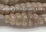 CFG1543 15.5 inches 10*30mm carved rice moonstone beads